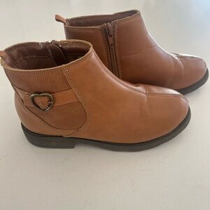 Carter's Tan Kids Boots with Heart Accent